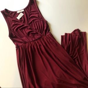 Red maxi dress